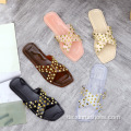 Sommerkristallgelee -Slipperschuhe Rivet Flip Flops